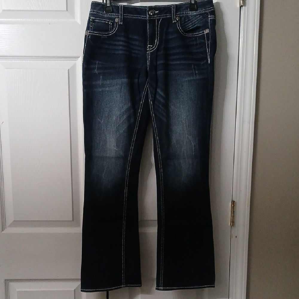 Miss Me darkwash  standard boot jeans Style  ME8865BR Sz 29